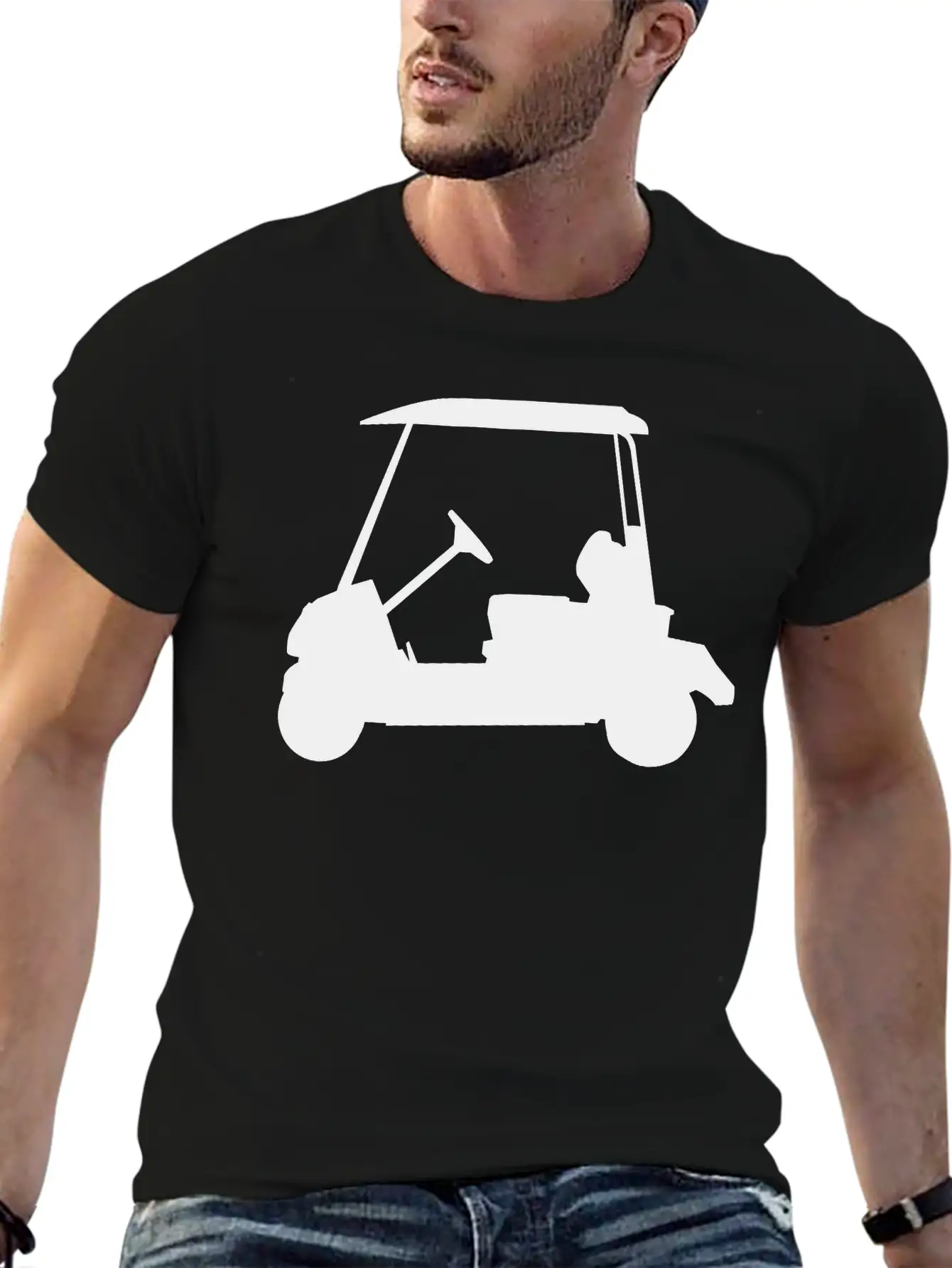 Golf - Golf Car Timeless Short Sleeve Tee – Comfy And Minimalist Design