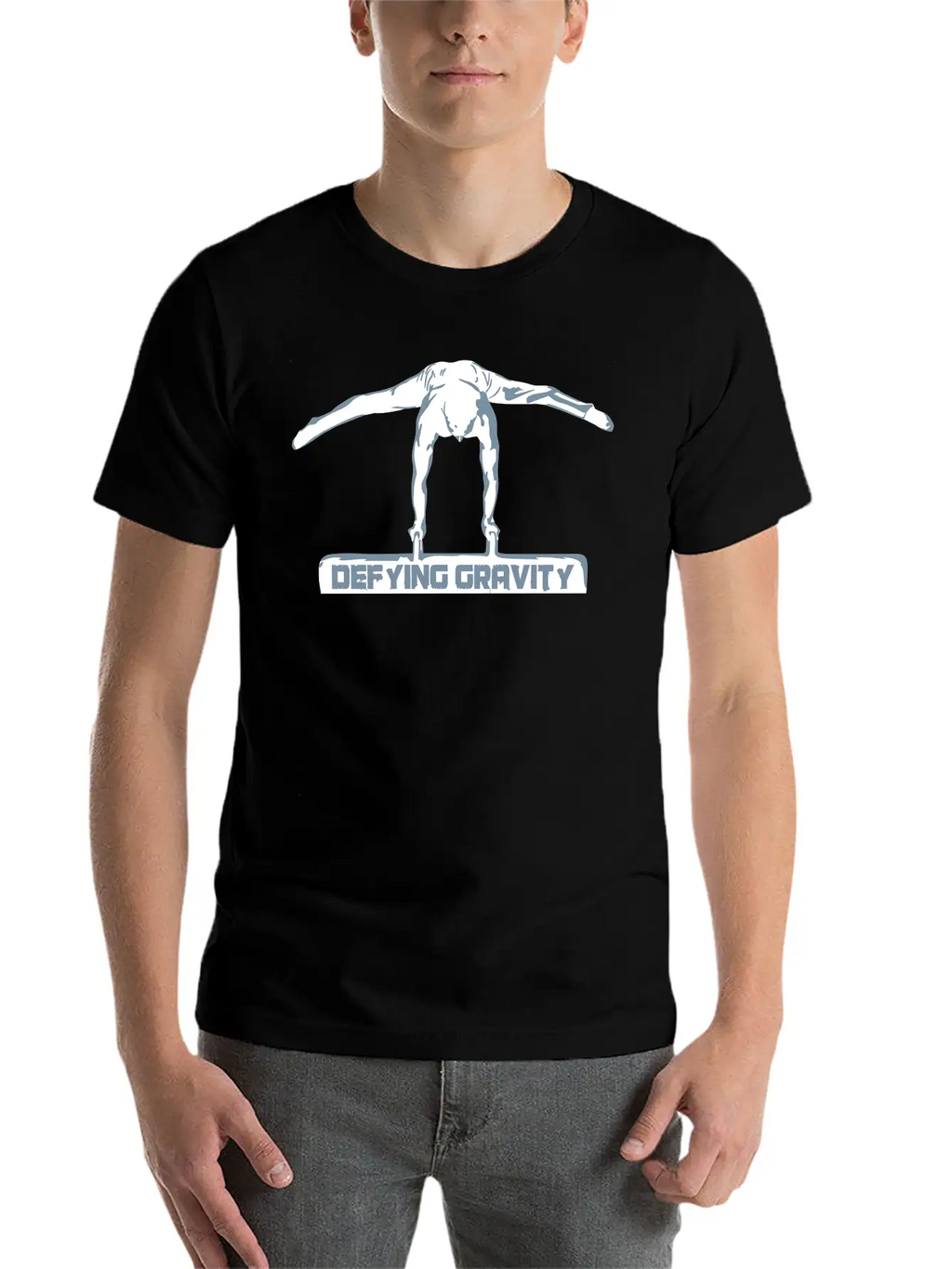 Gymnastics Pommel Horse, Gymnast, Men's Gymnastics Lightweight Cotton T-Shirt – Daily Comfort Graphic Shirt