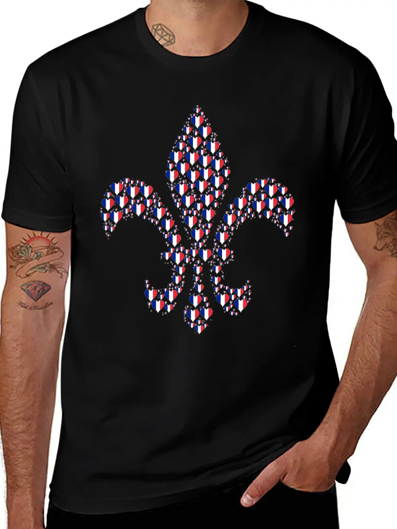 Heart France Fleur De Lis Timeless Short Sleeve Tee – Comfy And Minimalist Design