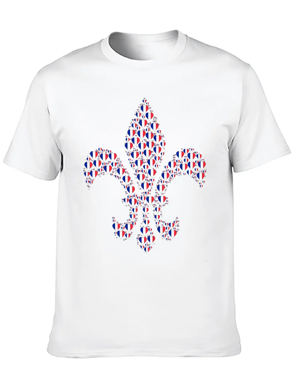 Heart France Fleur De Lis Timeless Short Sleeve Tee – Comfy And Minimalist Design