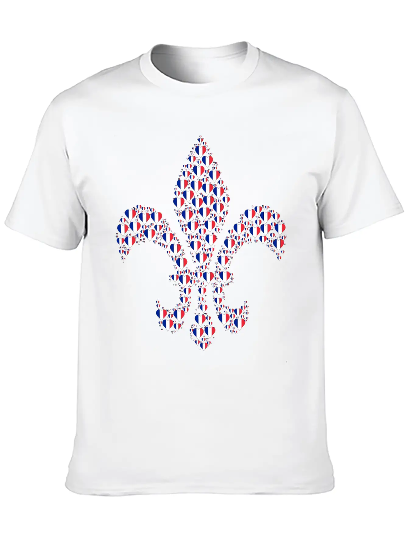 Heart France Fleur De Lis Timeless Short Sleeve Tee – Comfy And Minimalist Design