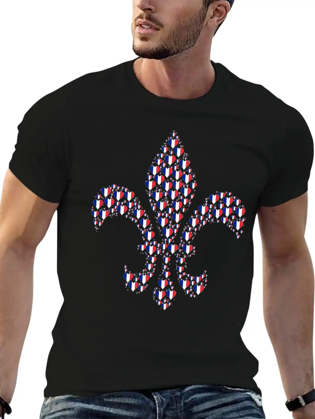 Heart France Fleur De Lis Timeless Short Sleeve Tee – Comfy And Minimalist Design
