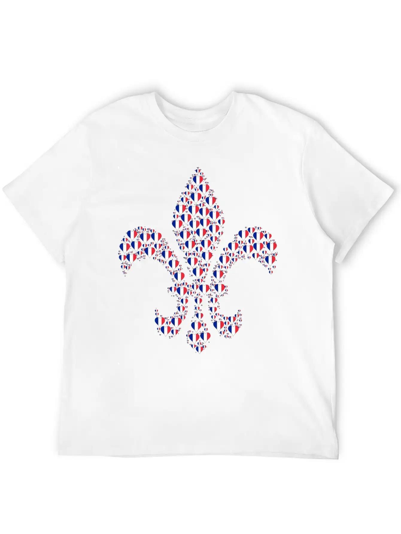 Heart France Fleur De Lis Timeless Short Sleeve Tee – Comfy And Minimalist Design