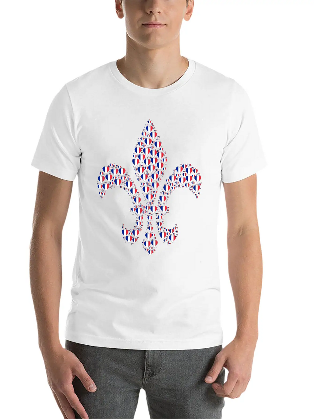 Heart France Fleur De Lis Timeless Short Sleeve Tee – Comfy And Minimalist Design