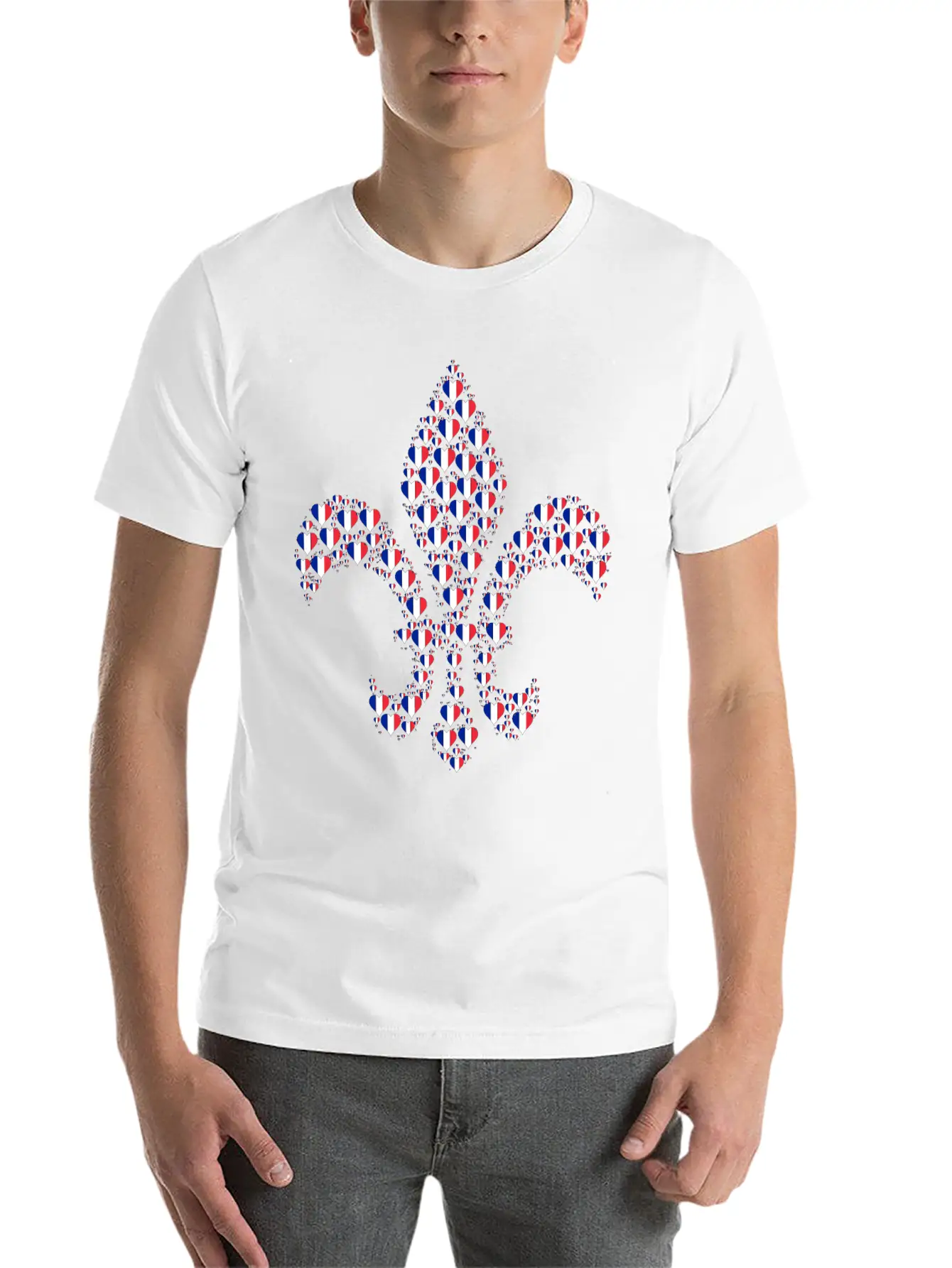 Heart France Fleur De Lis Timeless Short Sleeve Tee – Comfy And Minimalist Design