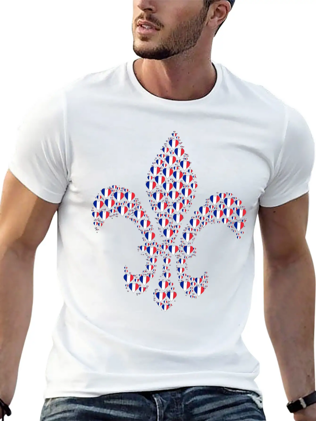 Heart France Fleur De Lis Timeless Short Sleeve Tee – Comfy And Minimalist Design