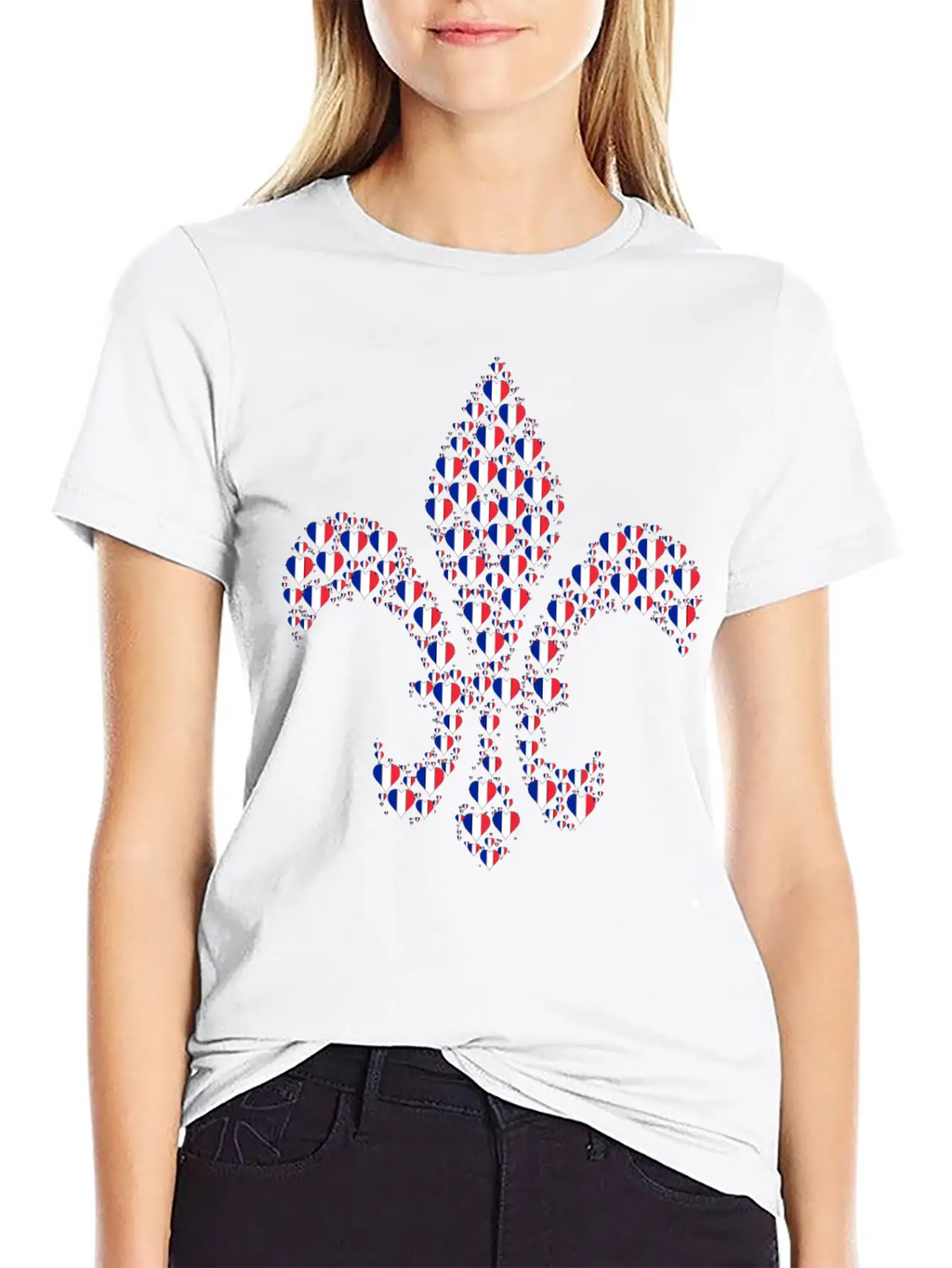 Heart France Fleur De Lis Timeless Short Sleeve Tee – Comfy And Minimalist Design