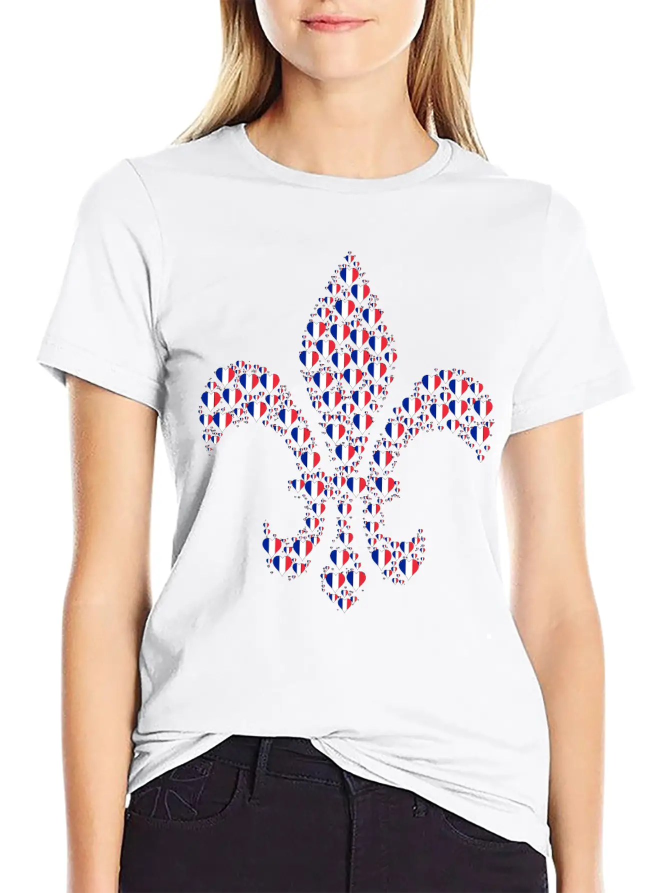 Heart France Fleur De Lis Timeless Short Sleeve Tee – Comfy And Minimalist Design