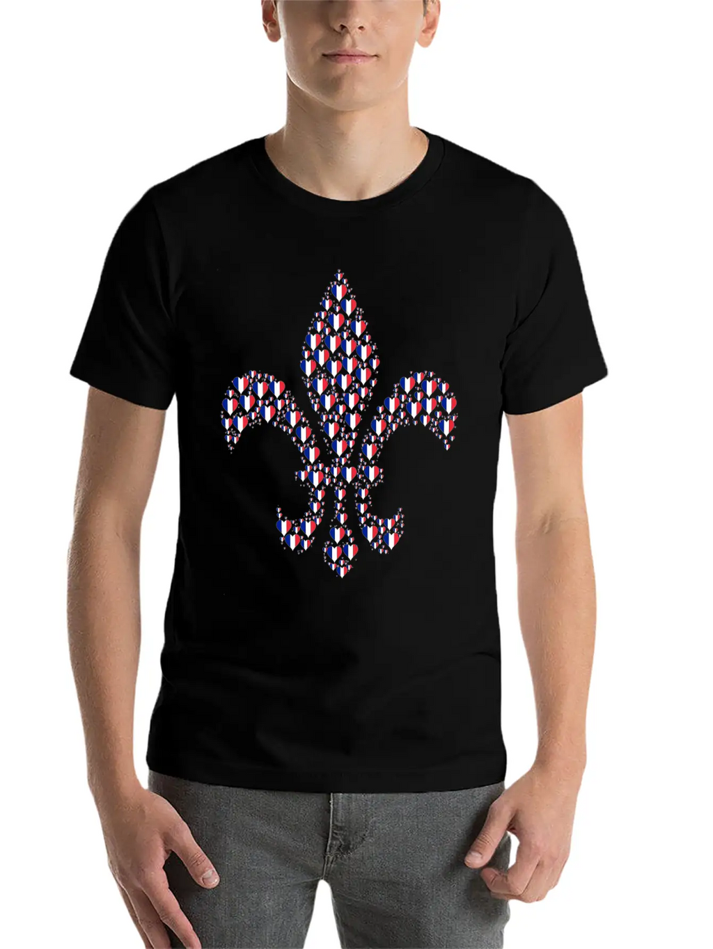 Heart France Fleur De Lis Timeless Short Sleeve Tee – Comfy And Minimalist Design
