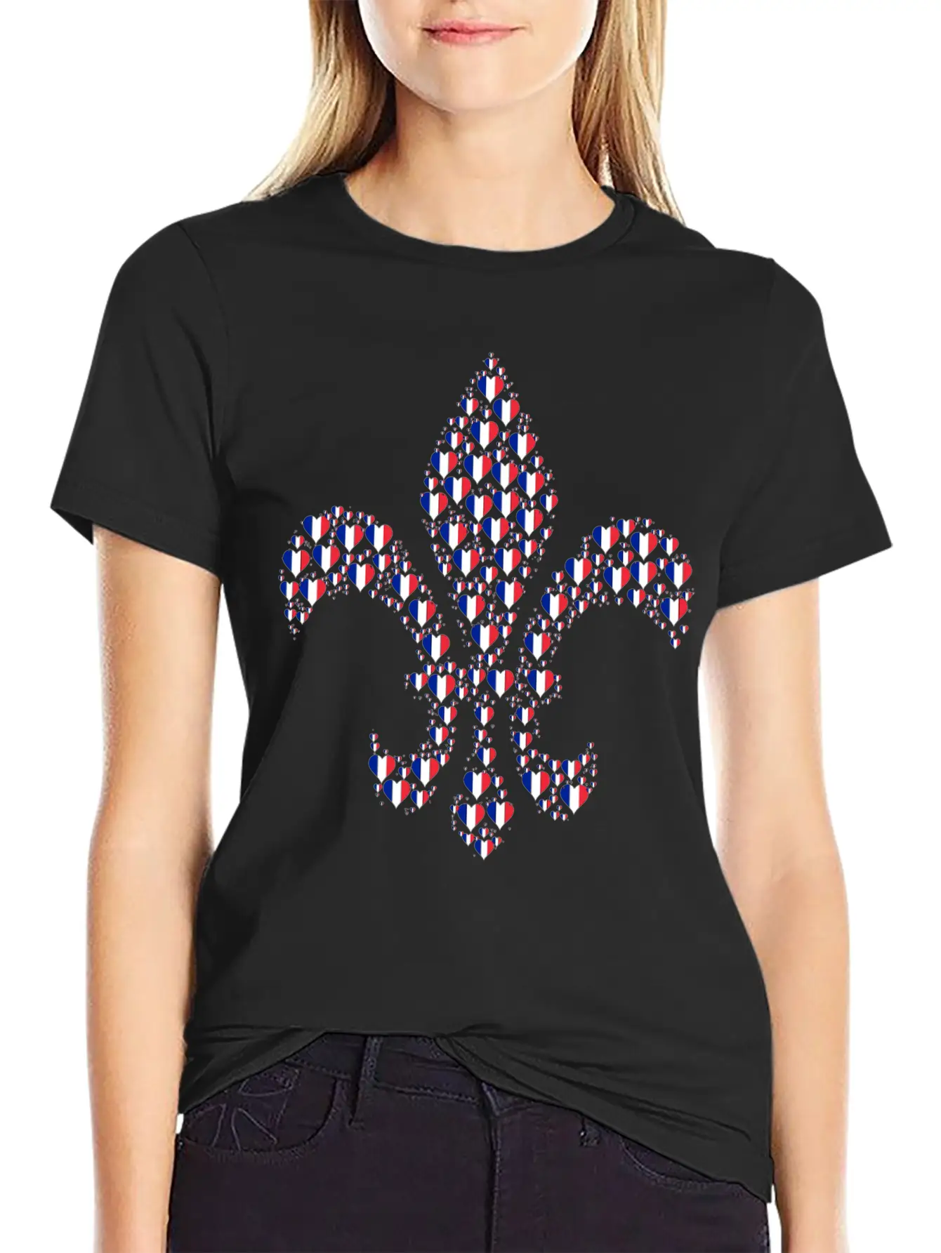 Heart France Fleur De Lis Timeless Short Sleeve Tee – Comfy And Minimalist Design