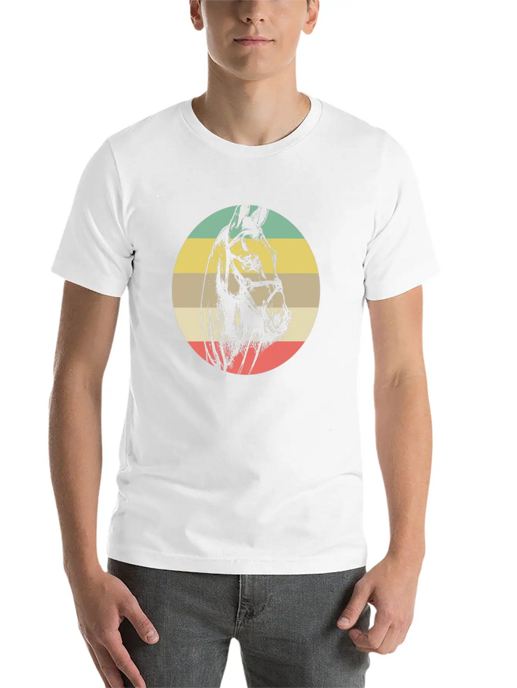 Horse Retro Modern Fit Casual T-Shirt – Clean And Versatile Design