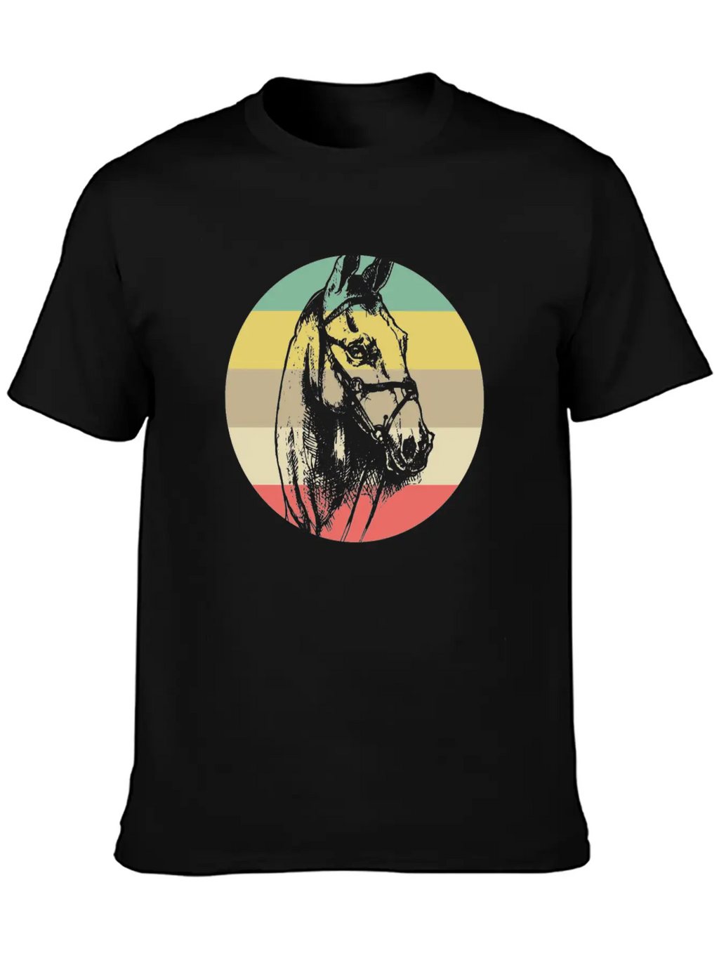 Horse Retro Modern Fit Casual T-Shirt – Clean And Versatile Design