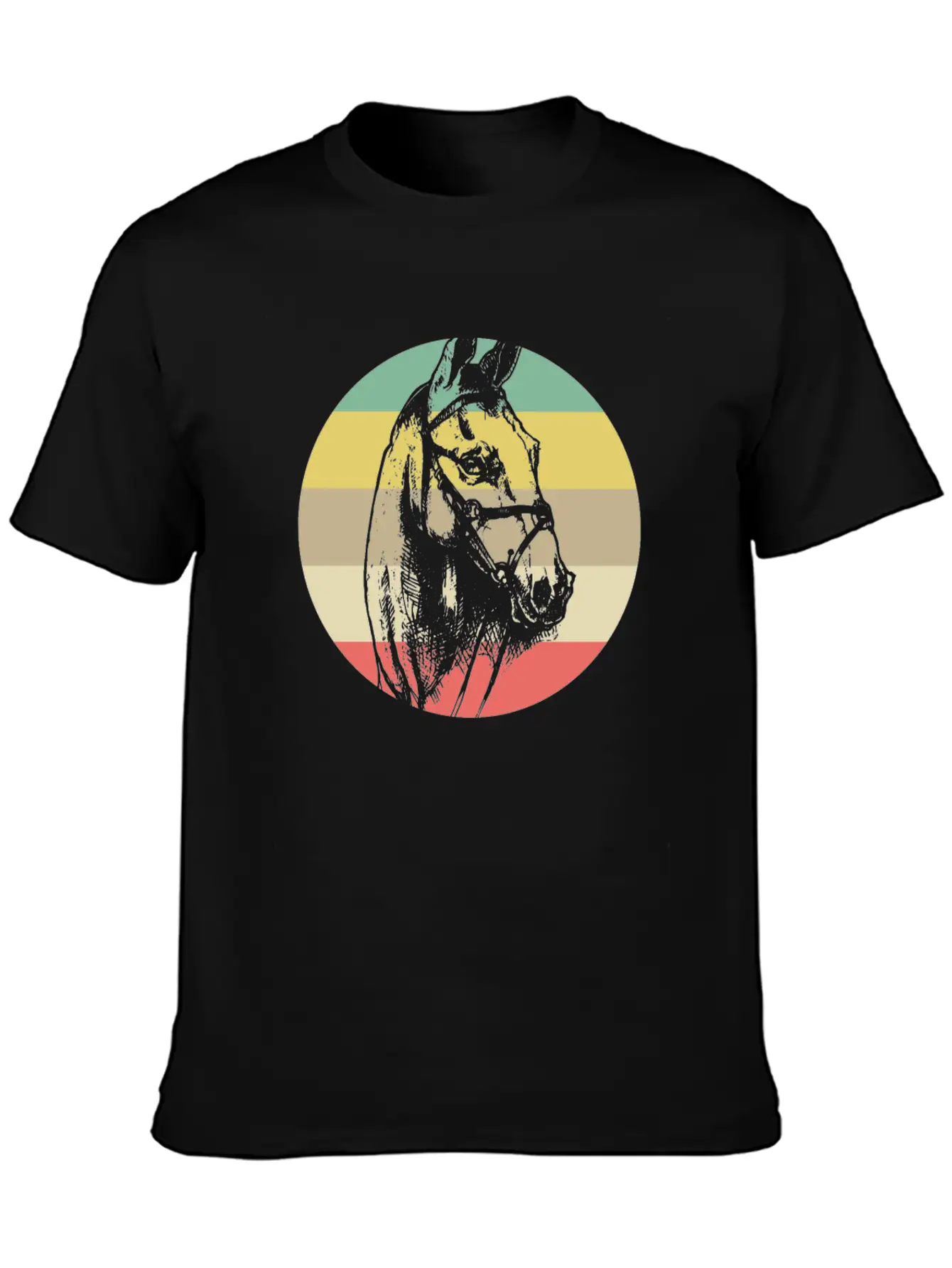 Horse Retro Modern Fit Casual T-Shirt – Clean And Versatile Design