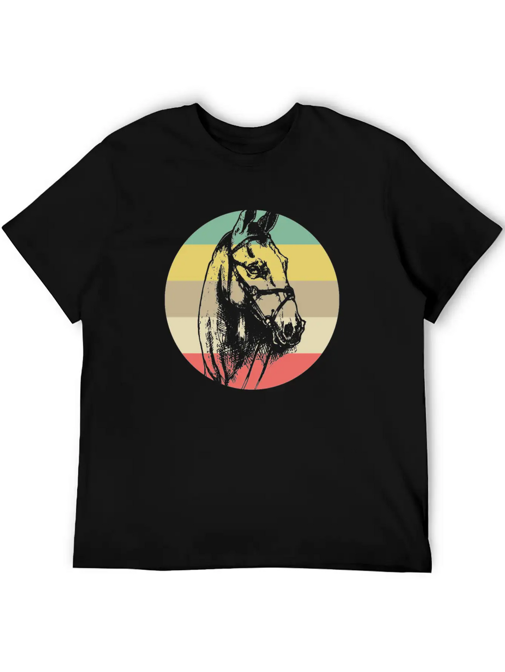 Horse Retro Modern Fit Casual T-Shirt – Clean And Versatile Design