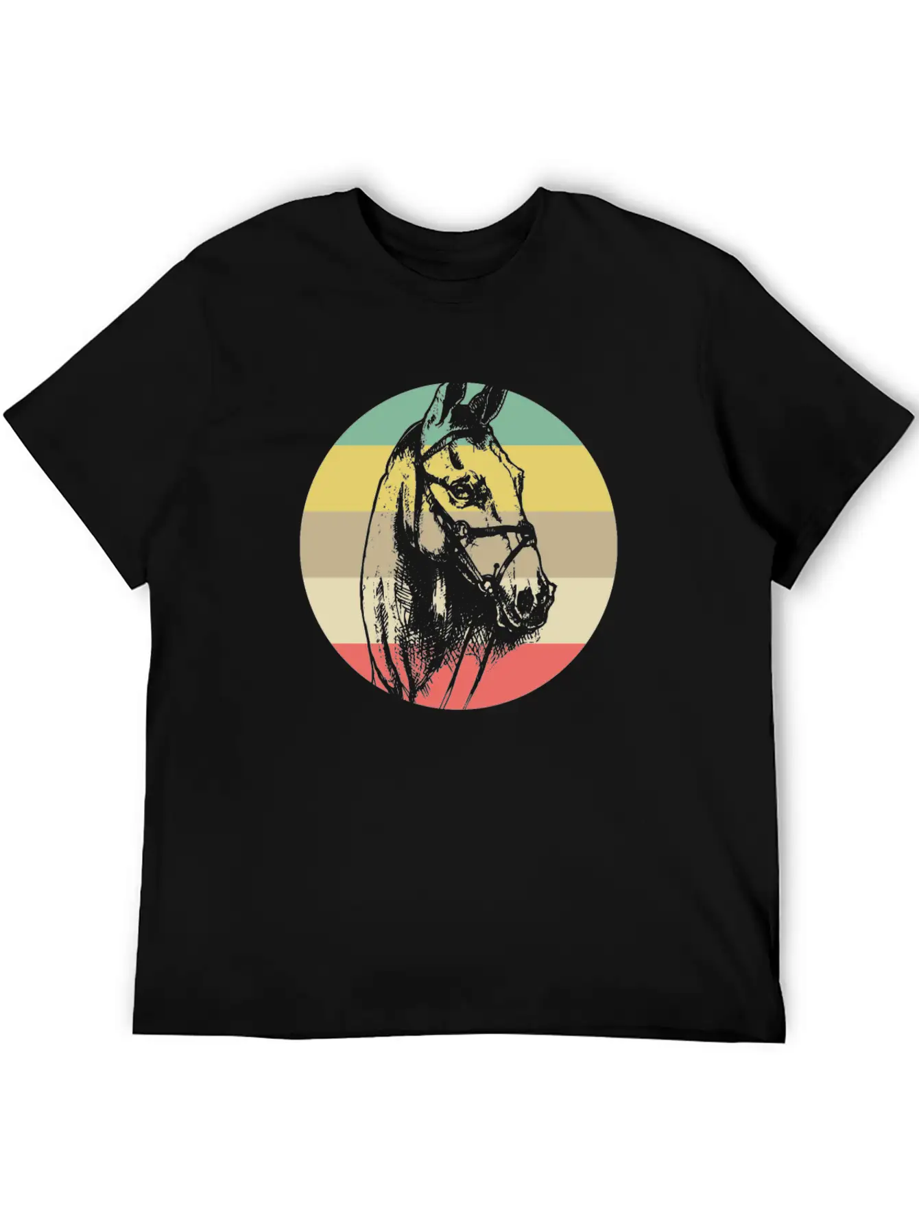 Horse Retro Modern Fit Casual T-Shirt – Clean And Versatile Design