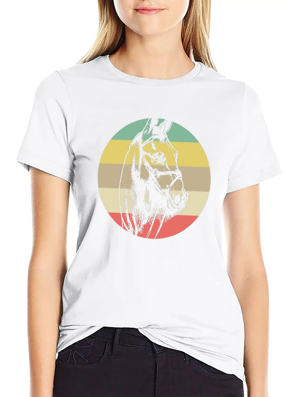 Horse Retro Modern Fit Casual T-Shirt – Clean And Versatile Design