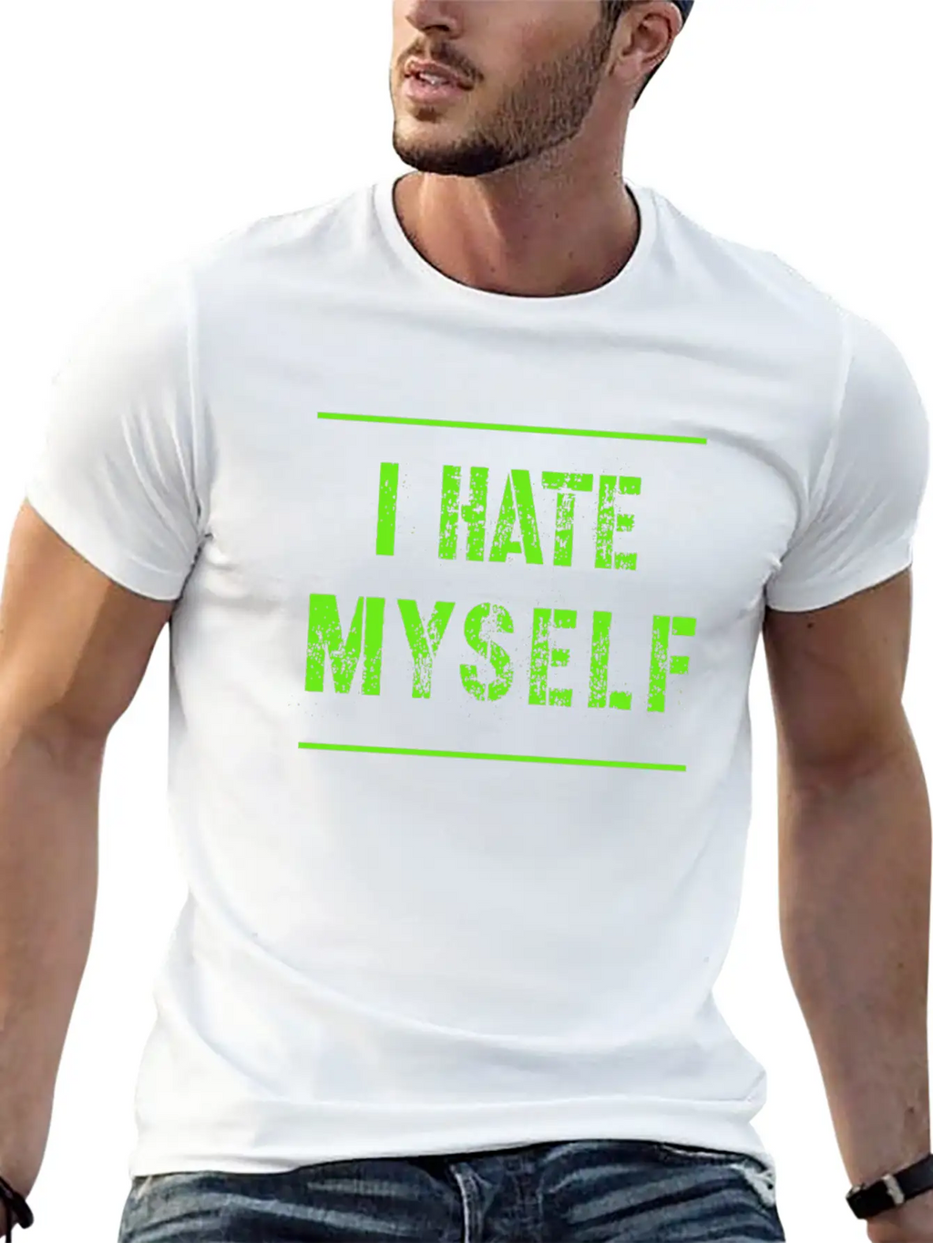 I Hate Myself Hate Cool Slogan Text Gifts Timeless Short Sleeve Tee – Comfy And Minimalist Design