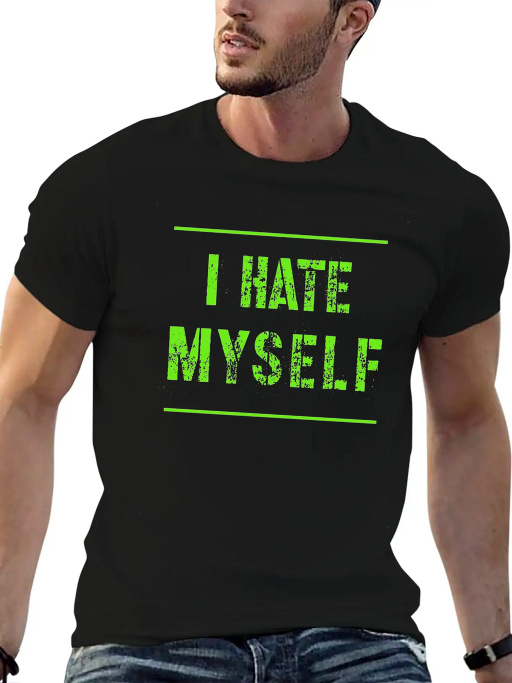 I Hate Myself Hate Cool Slogan Text Gifts Timeless Short Sleeve Tee – Comfy And Minimalist Design