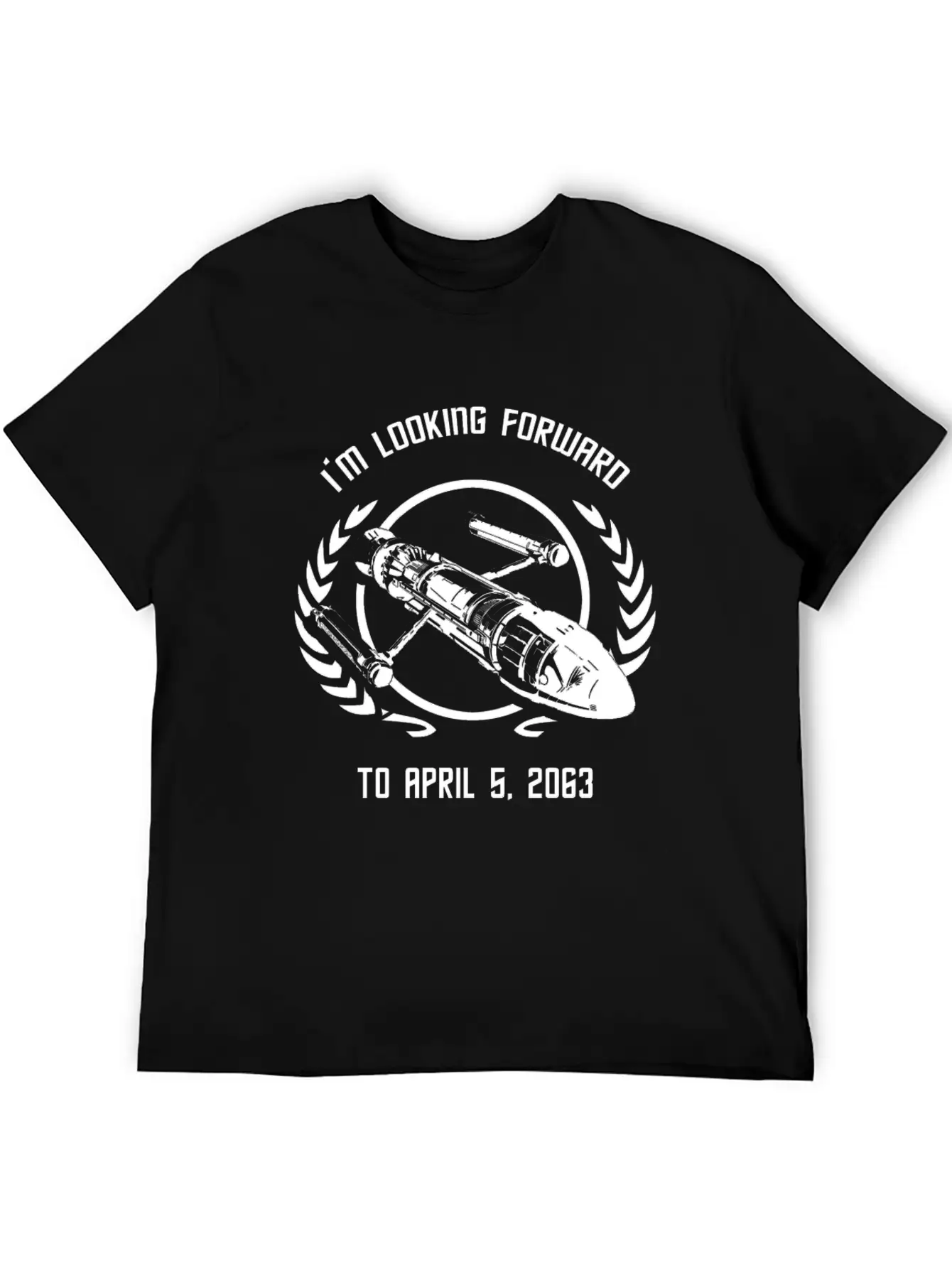 - I'm Looking Forward To April 5, 2063 Simple Everyday Graphic Tee – Lightweight Summer Wear