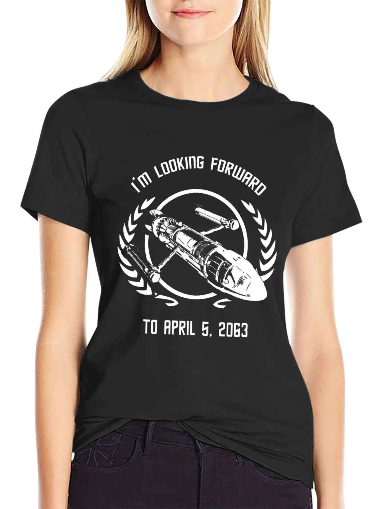 - I'm Looking Forward To April 5, 2063 Simple Everyday Graphic Tee – Lightweight Summer Wear