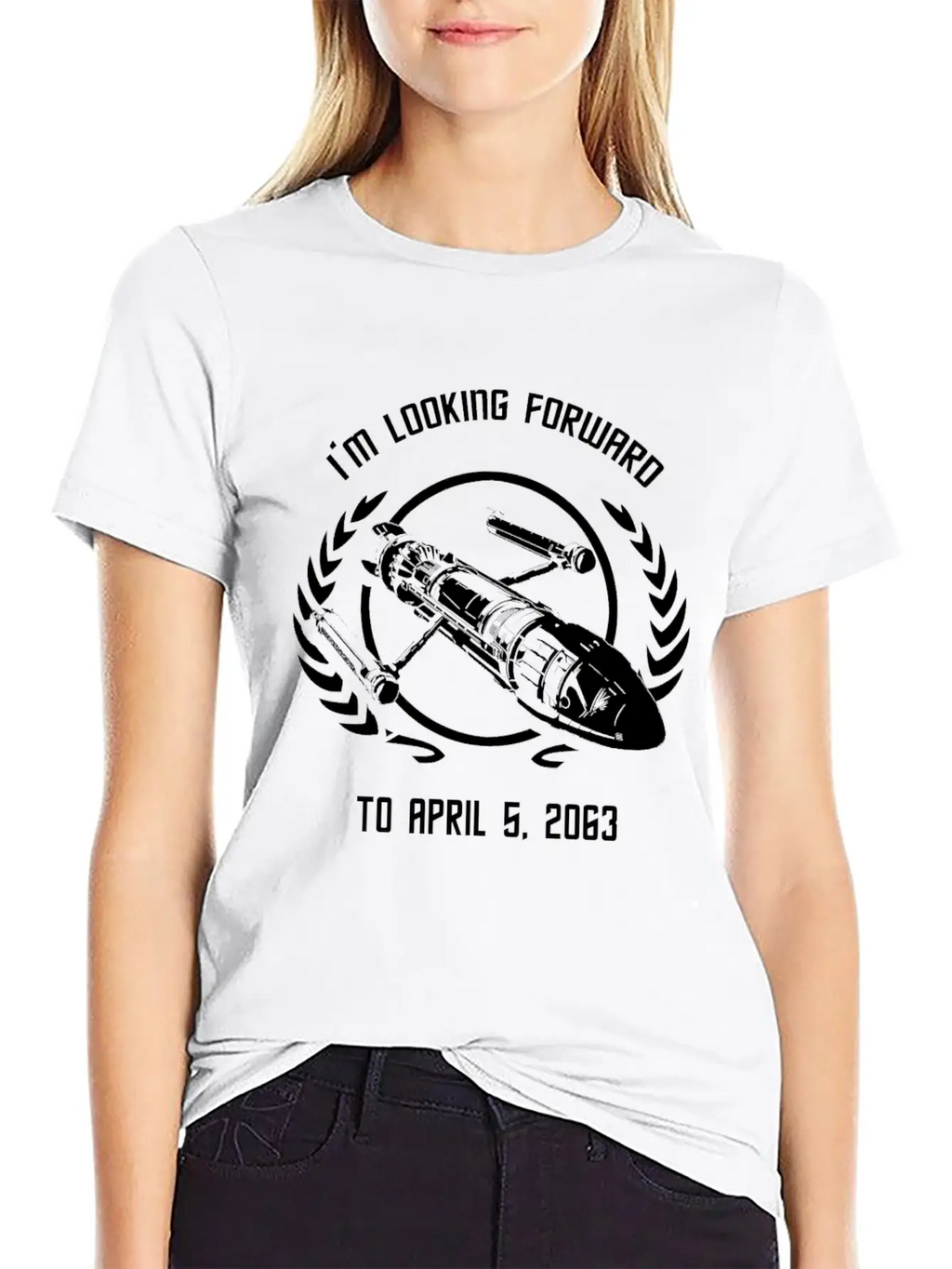 - I'm Looking Forward To April 5, 2063 Simple Everyday Graphic Tee – Lightweight Summer Wear