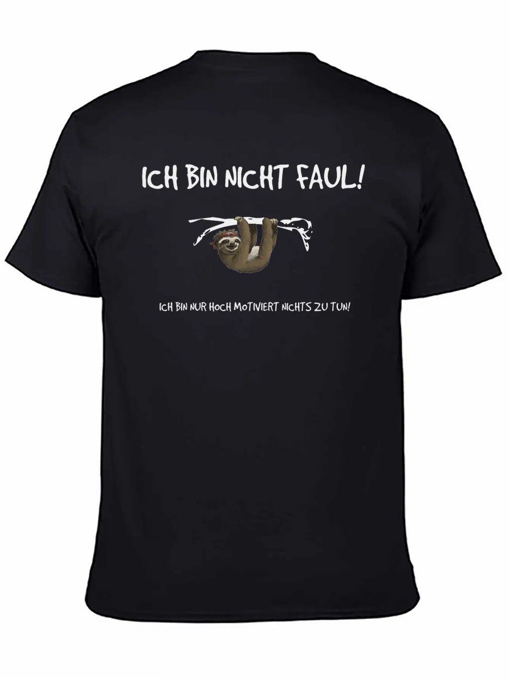 "I'm Not Lazy!" - Sloth Print Essential Cotton Tee For Daily Outfits – Unisex Style