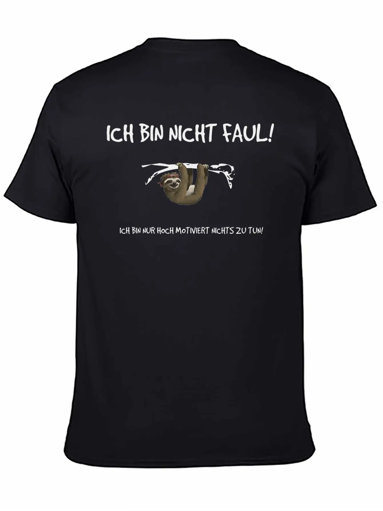 "I'm Not Lazy!" - Sloth Print Essential Cotton Tee For Daily Outfits – Unisex Style