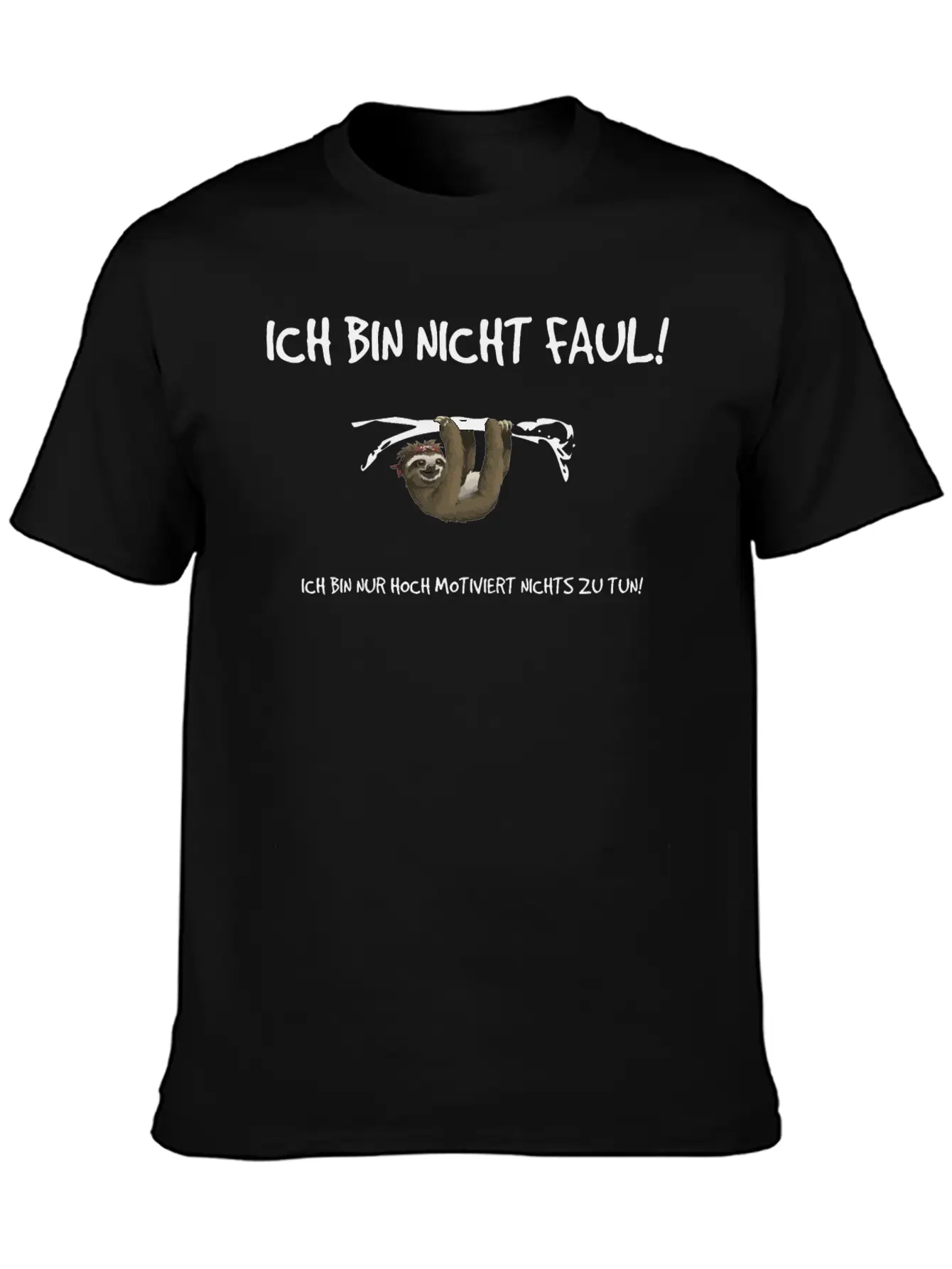 "I'm Not Lazy!" - Sloth Print Essential Cotton Tee For Daily Outfits – Unisex Style