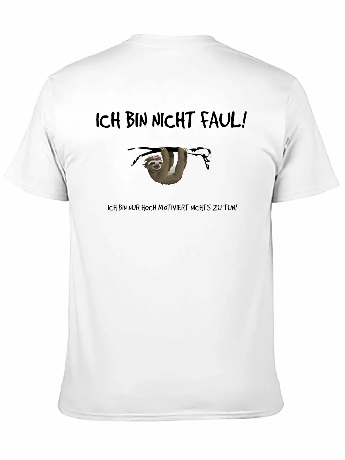 "I'm Not Lazy!" - Sloth Print Essential Cotton Tee For Daily Outfits – Unisex Style