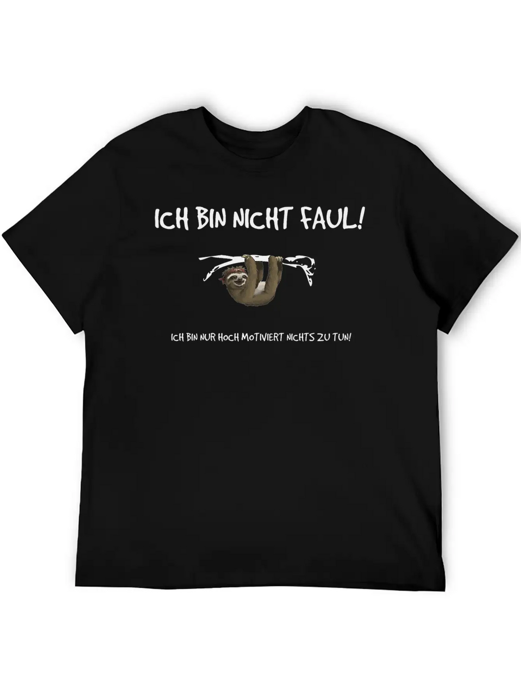 "I'm Not Lazy!" - Sloth Print Essential Cotton Tee For Daily Outfits – Unisex Style
