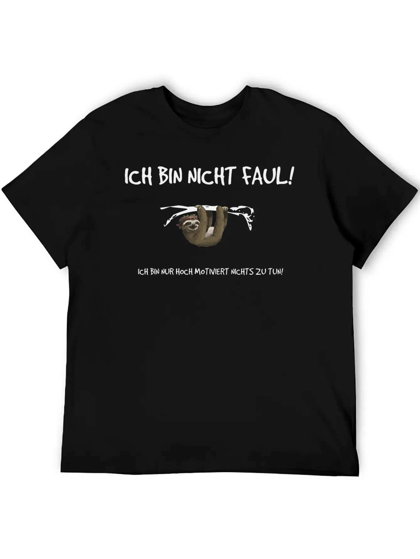 "I'm Not Lazy!" - Sloth Print Essential Cotton Tee For Daily Outfits – Unisex Style