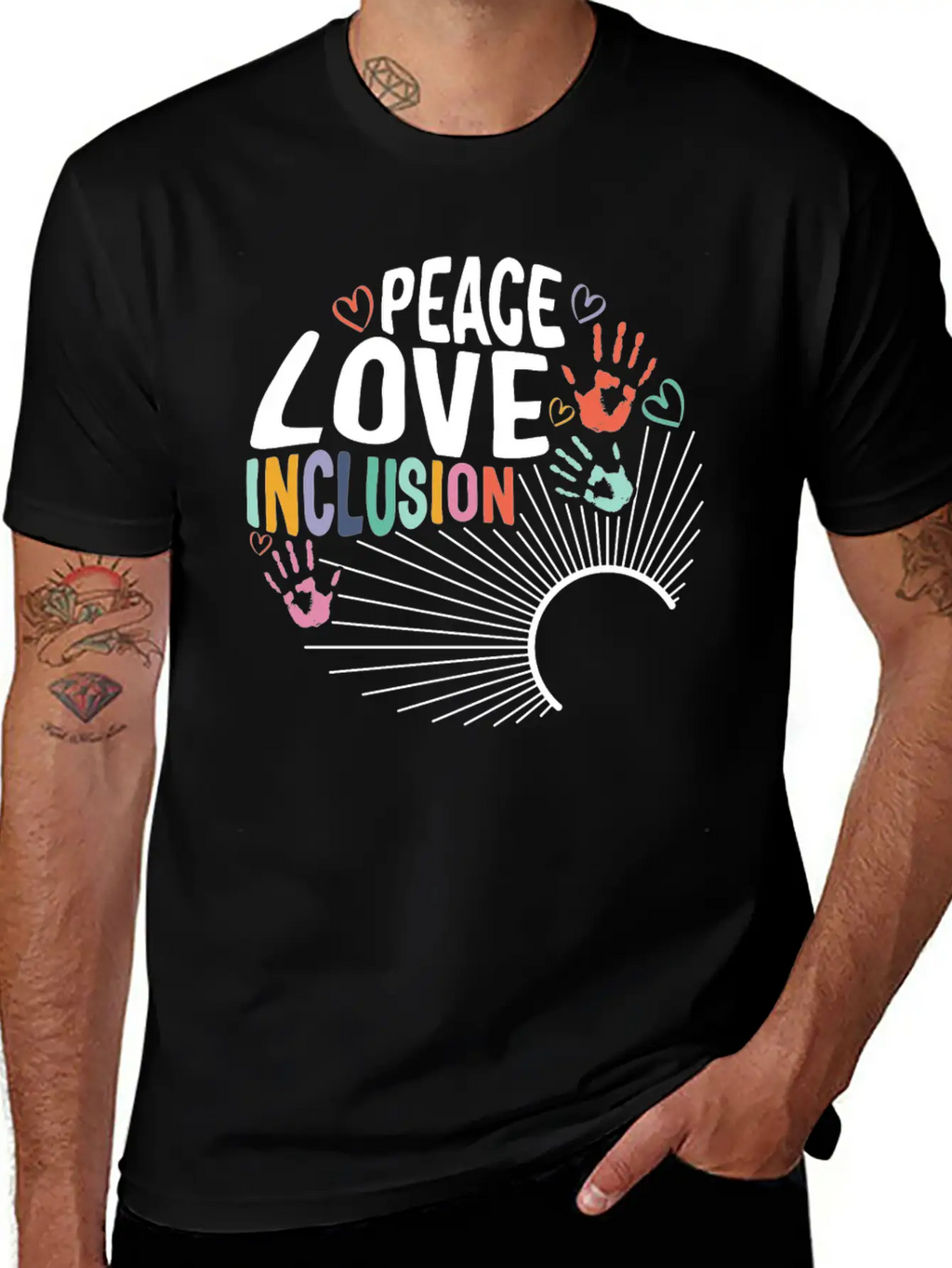Inclusion Matters Shirt, Peace Love Inclusion Timeless Short Sleeve Tee – Comfy And Minimalist Design