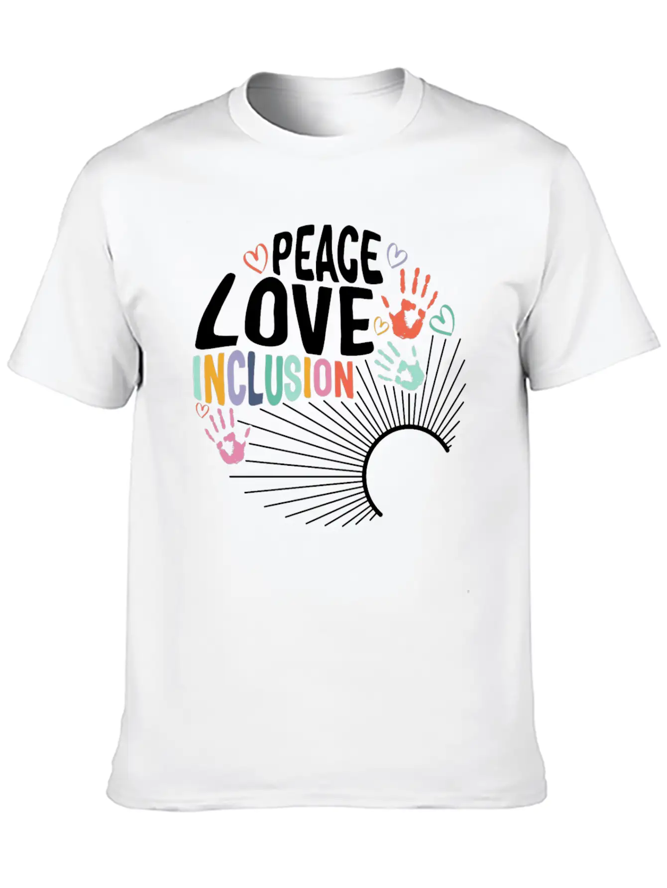 Inclusion Matters Shirt, Peace Love Inclusion Timeless Short Sleeve Tee – Comfy And Minimalist Design
