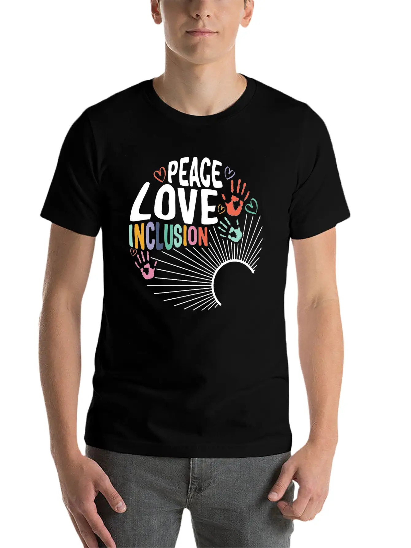 Inclusion Matters Shirt, Peace Love Inclusion Timeless Short Sleeve Tee – Comfy And Minimalist Design