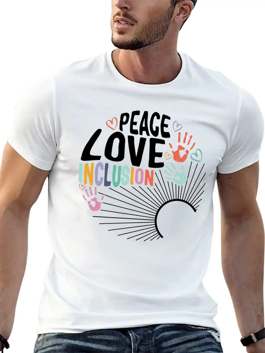 Inclusion Matters Shirt, Peace Love Inclusion Timeless Short Sleeve Tee – Comfy And Minimalist Design