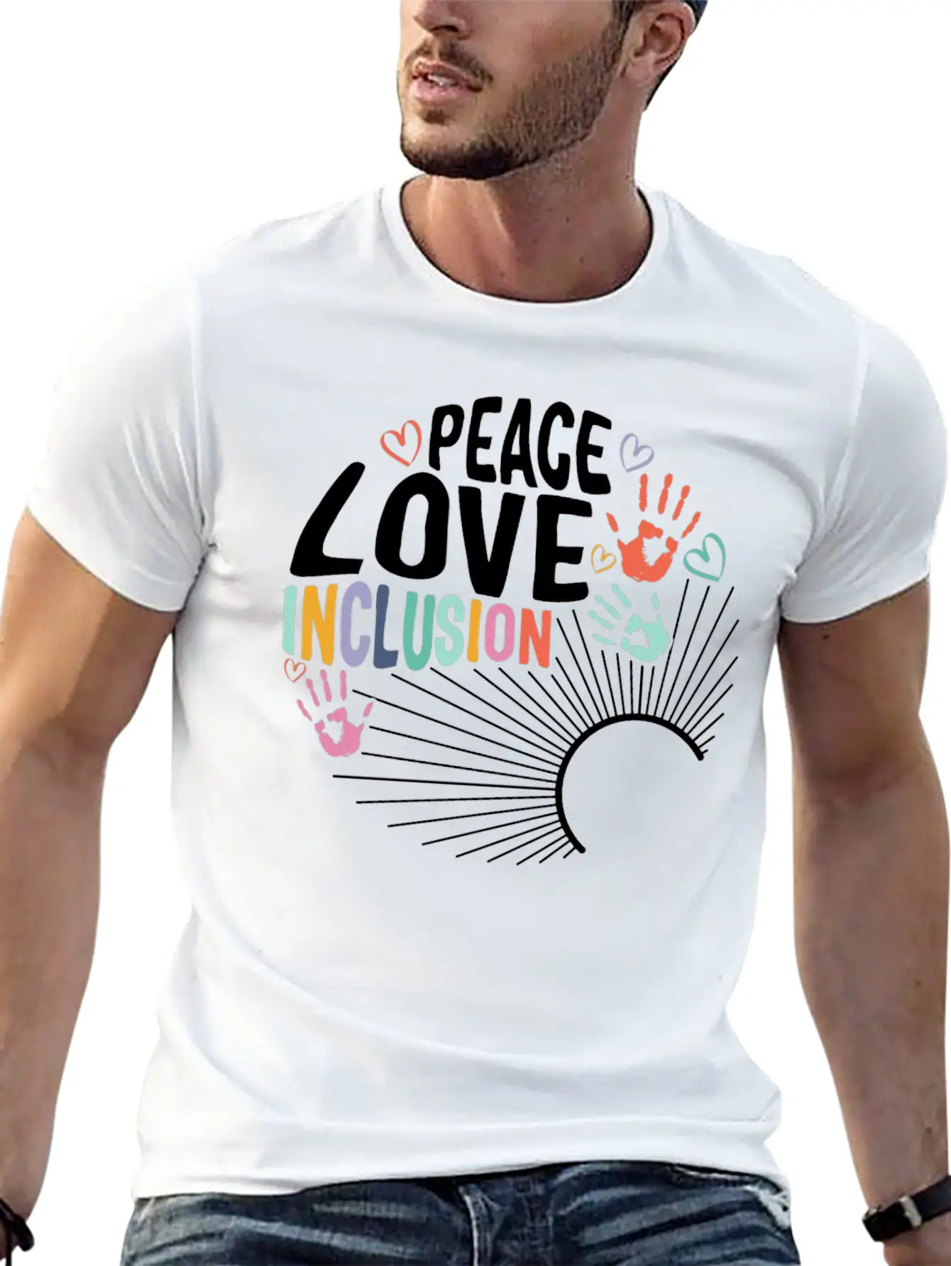 Inclusion Matters Shirt, Peace Love Inclusion Timeless Short Sleeve Tee – Comfy And Minimalist Design