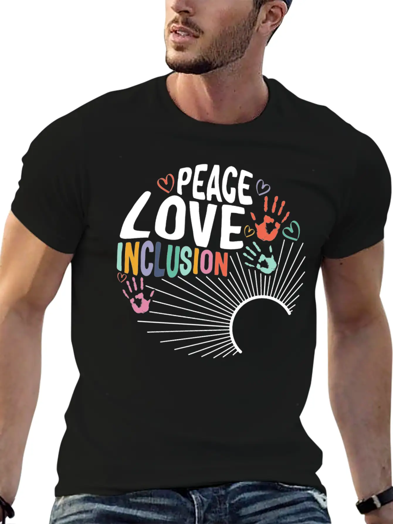 Inclusion Matters Shirt, Peace Love Inclusion Timeless Short Sleeve Tee – Comfy And Minimalist Design