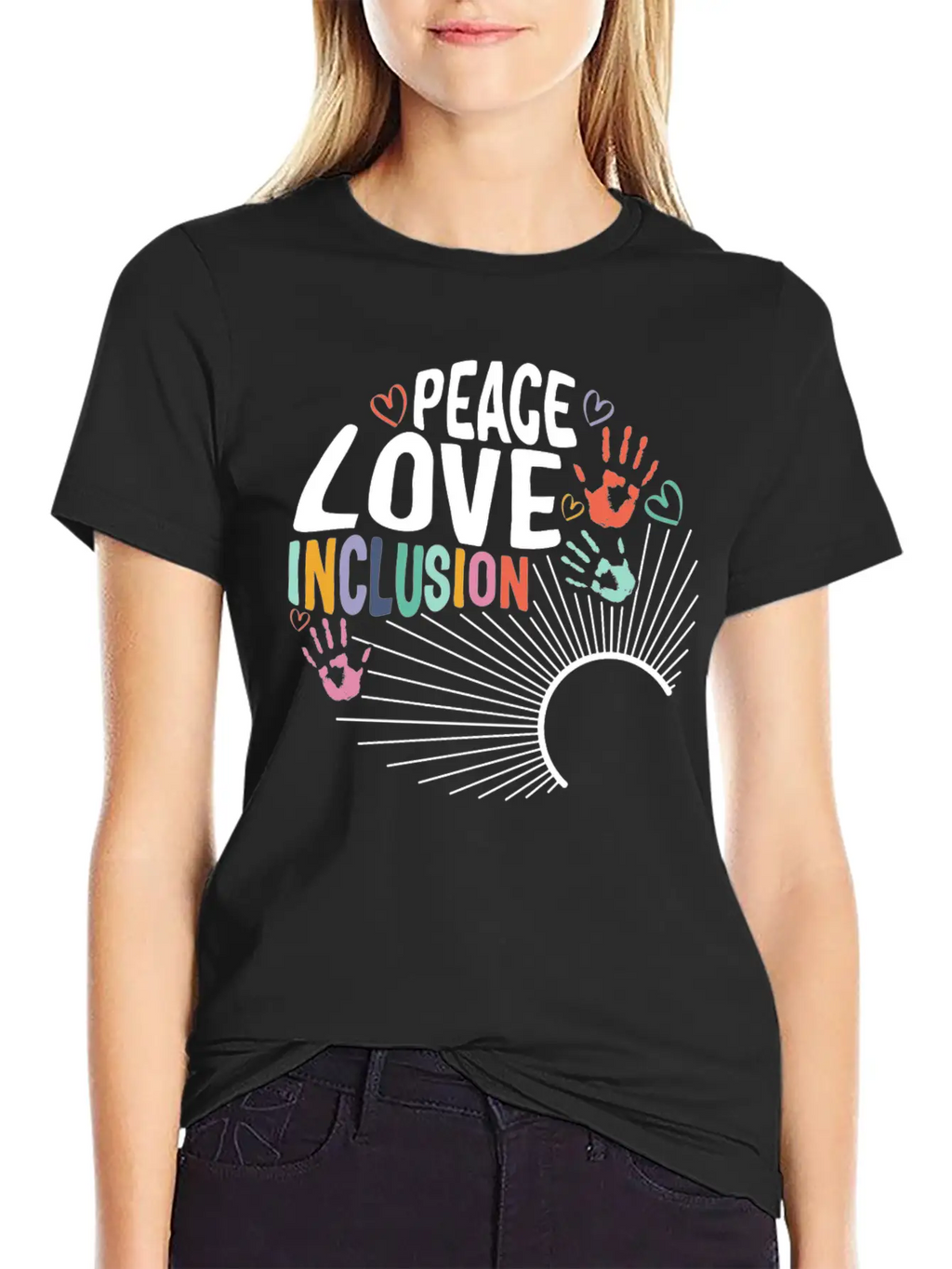 Inclusion Matters Shirt, Peace Love Inclusion Timeless Short Sleeve Tee – Comfy And Minimalist Design