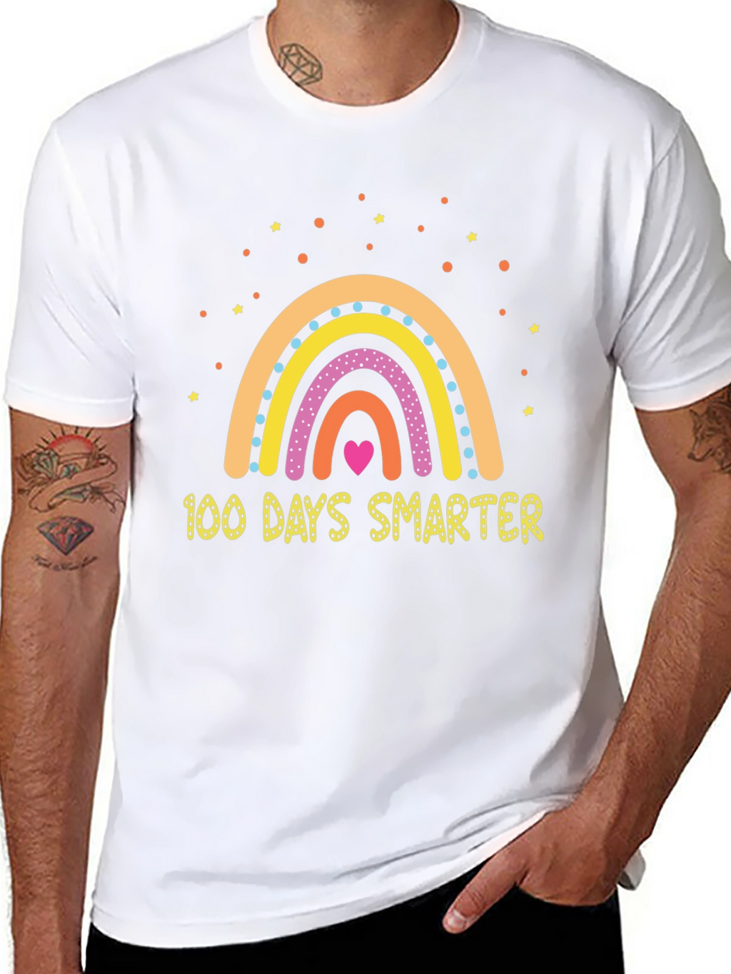 100 Days Smarter Rainbow T-Shirt
