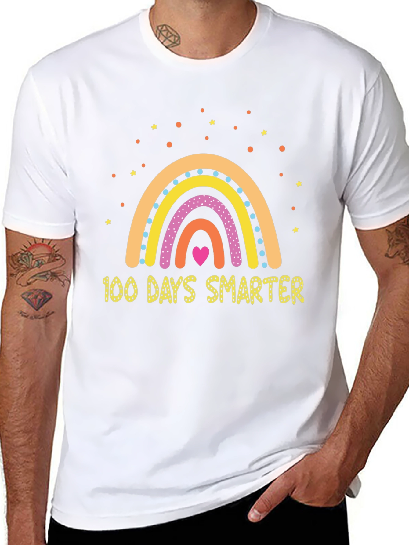 100 Days Smarter Rainbow T-Shirt