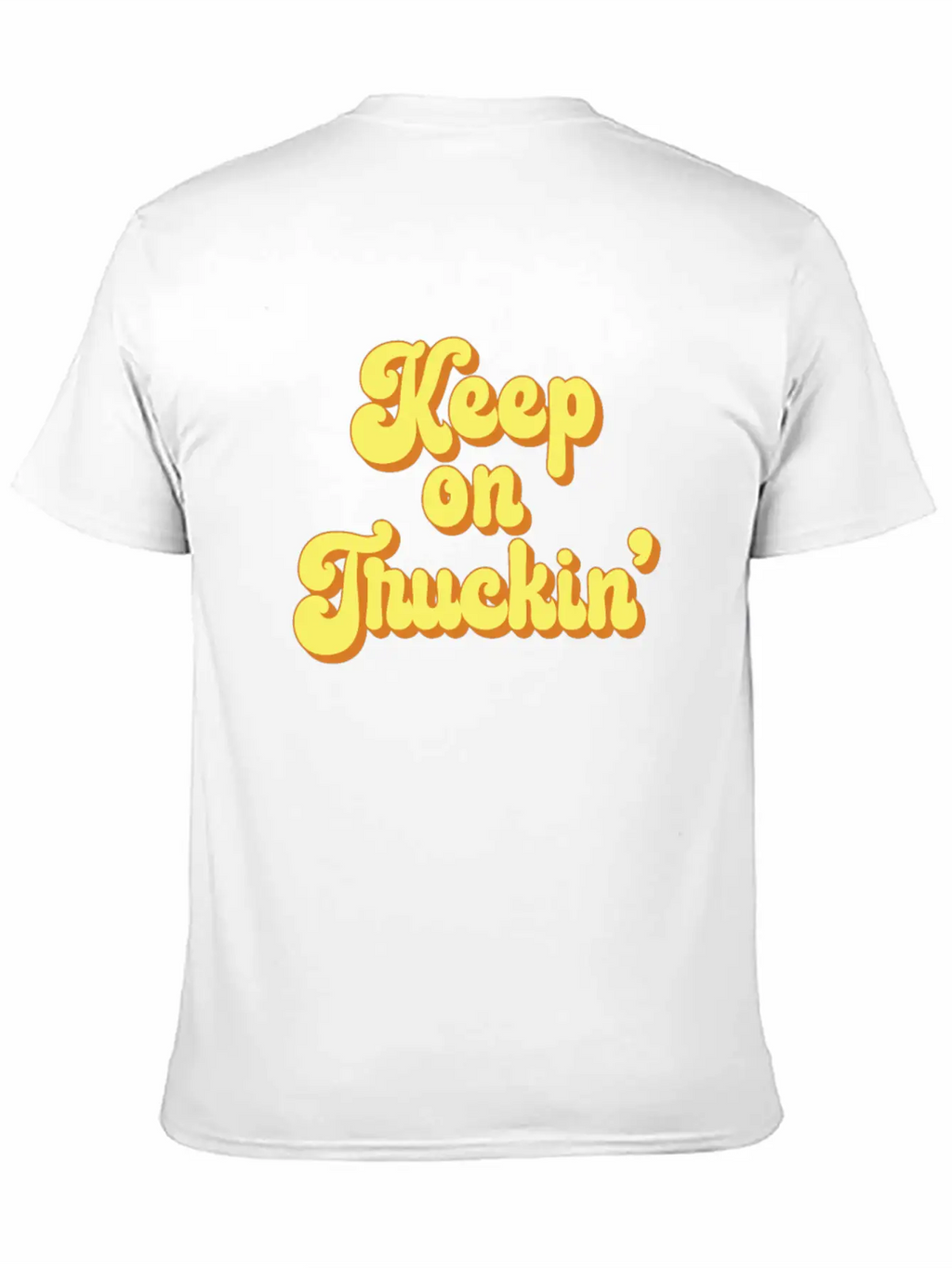 Keep On Truckin' 1970s Yellow Vintage Retro Modern Fit Casual T-Shirt – Clean And Versatile Design