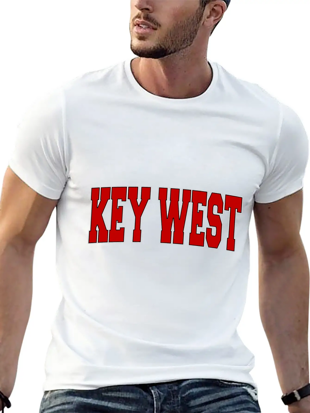 KEY WEST FL FLORIDA Varsity Style USA Vintage Spor Modern Fit Casual T-Shirt – Clean And Versatile Design
