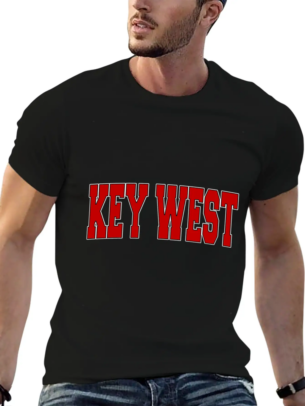 KEY WEST FL FLORIDA Varsity Style USA Vintage Spor Modern Fit Casual T-Shirt – Clean And Versatile Design