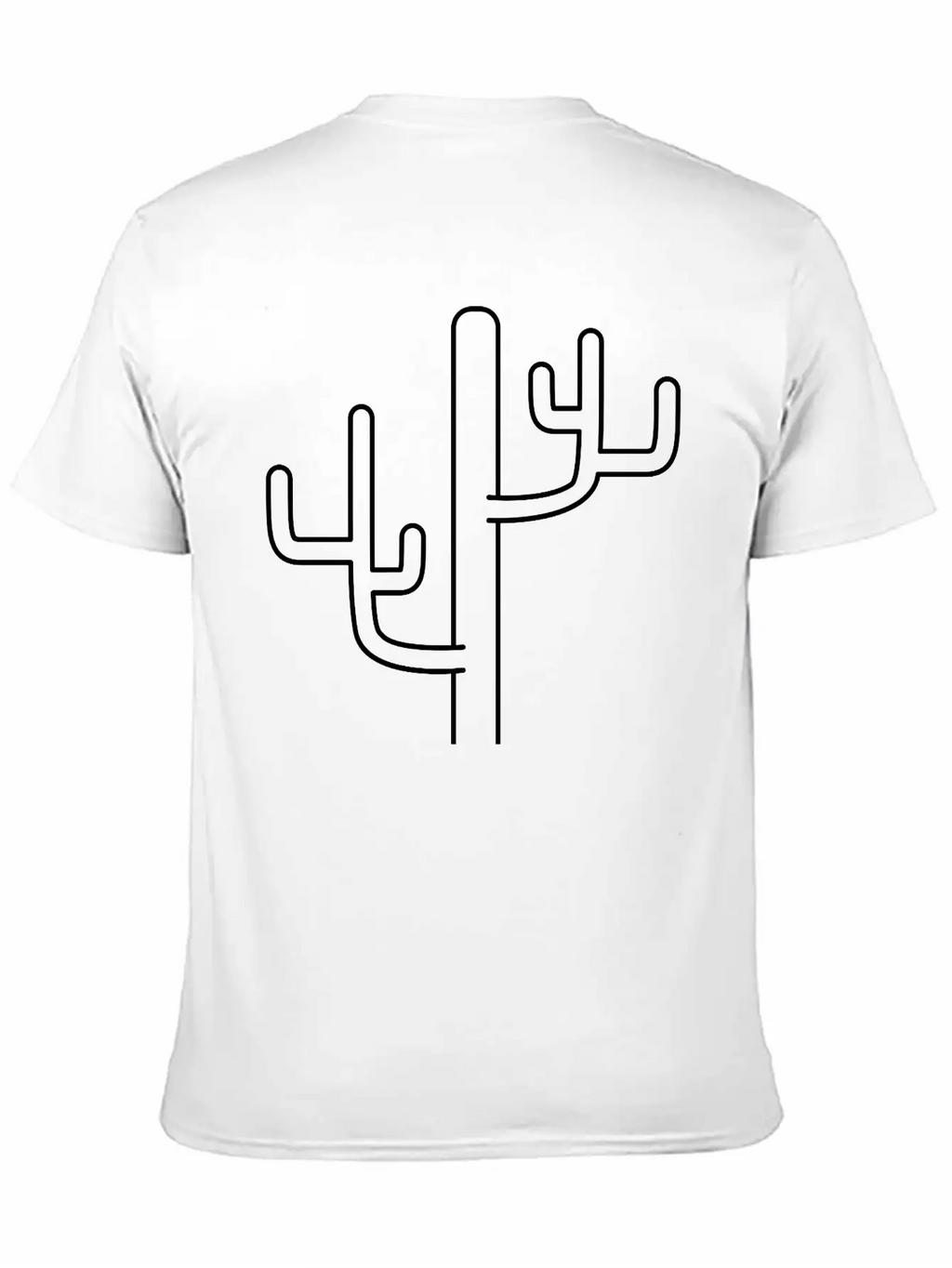 Large Desert Cactus Design Pattern Timeless Short Sleeve Tee – Comfy And Minimalist Design