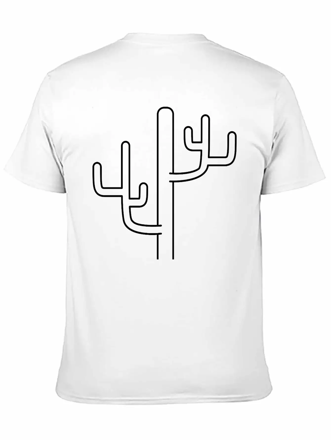Large Desert Cactus Design Pattern Timeless Short Sleeve Tee – Comfy And Minimalist Design