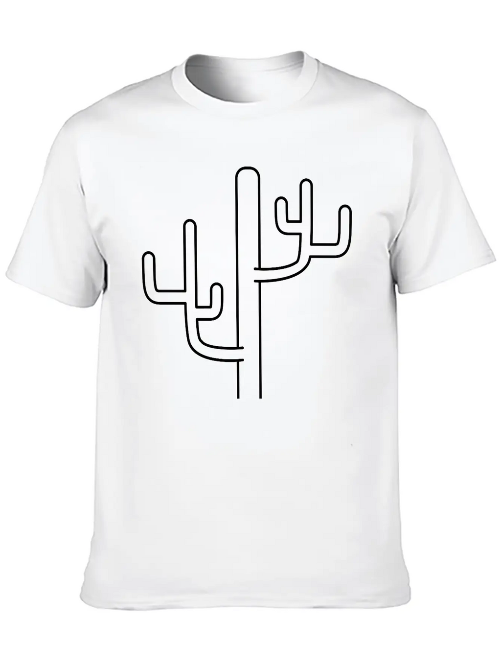 Large Desert Cactus Design Pattern Timeless Short Sleeve Tee – Comfy And Minimalist Design