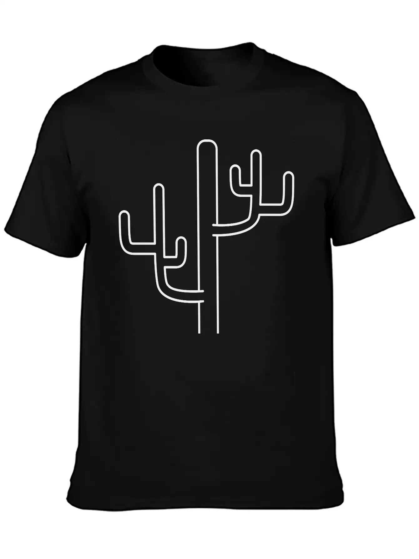 Large Desert Cactus Design Pattern Timeless Short Sleeve Tee – Comfy And Minimalist Design