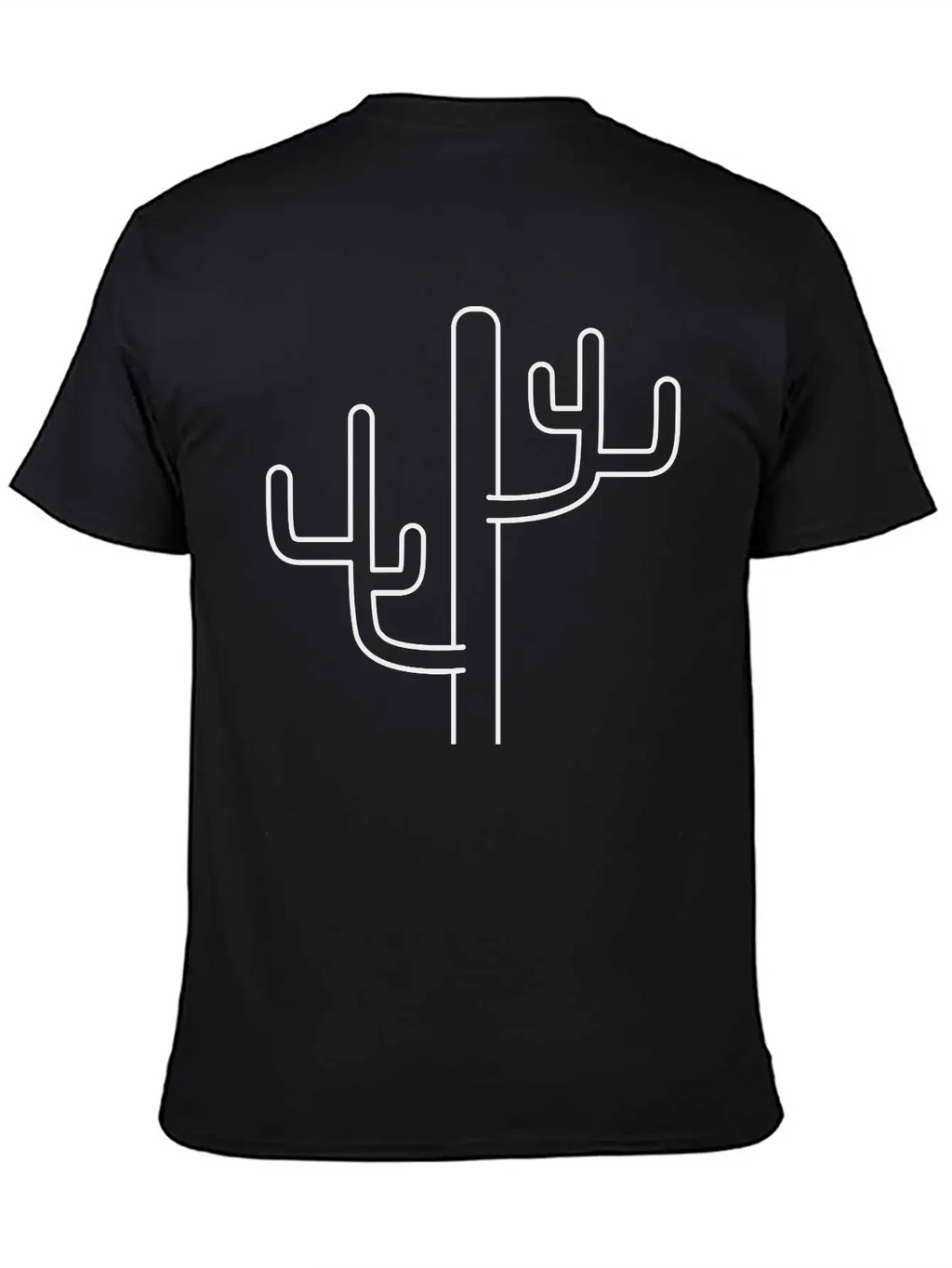 Large Desert Cactus Design Pattern Timeless Short Sleeve Tee – Comfy And Minimalist Design