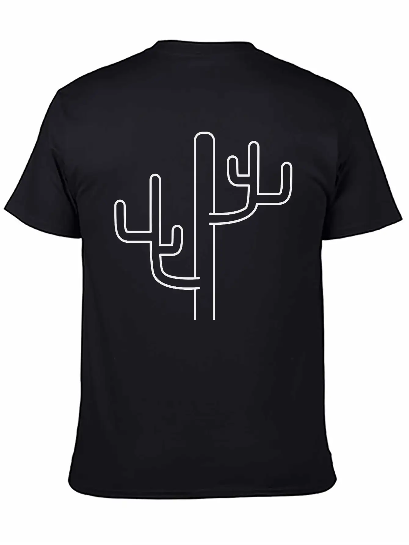 Large Desert Cactus Design Pattern Timeless Short Sleeve Tee – Comfy And Minimalist Design