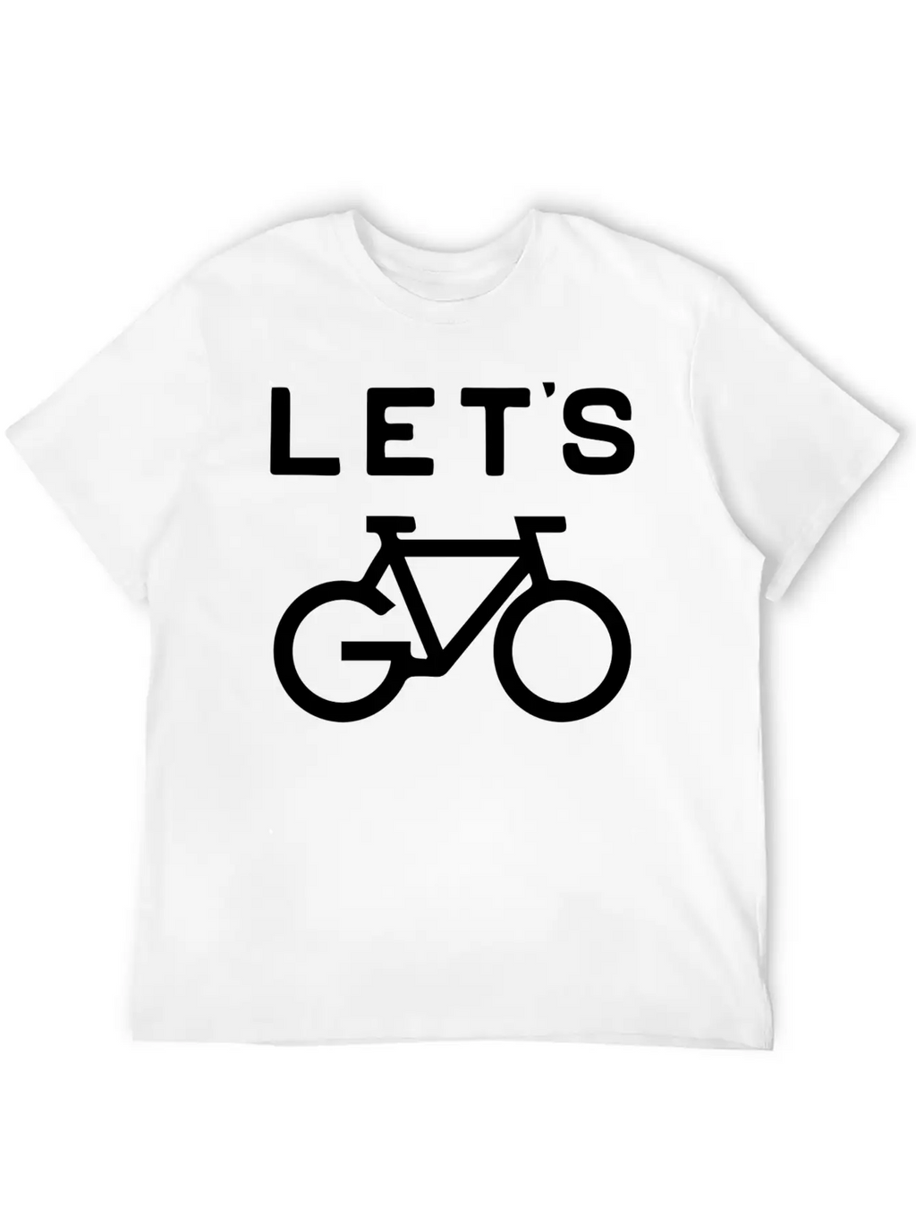 'Let's Cycle - Minimalist Design Classic Crew Neck Graphic Tee – Everyday Minimal Look